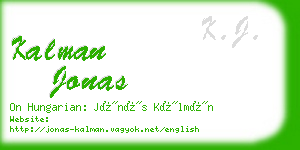 kalman jonas business card