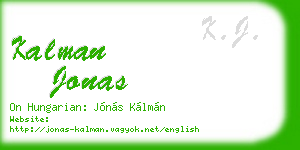 kalman jonas business card